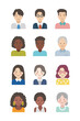 © 湘琪 陳 - Set of user avatar. People avatar profile icons. Male and female faces.  Diverse business men and women avatar icons. Unknown or anonymous person. Characters collection.