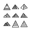 pyramid icon or logo isolated sign symbol vector illustration - high quality black style vector icons
