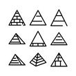 pyramid icon or logo isolated sign symbol vector illustration - high quality black style vector icons
