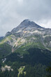 Scenic view on alps peaks