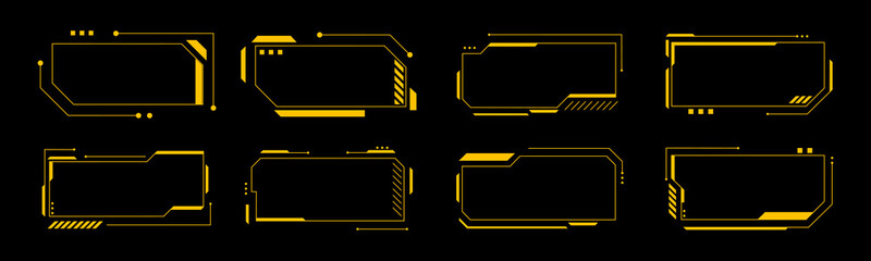 Wall Mural - modern interface for hud display and gaming style copy space. square shape with futuristic modern th