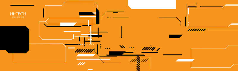 Wall Mural - modern interface for hud display and gaming style copy space. square shape with futuristic modern th
