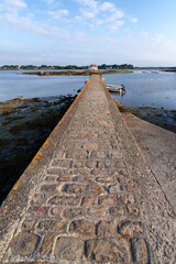 Wall Mural - Etel river and pier of Saint-Cado harbor