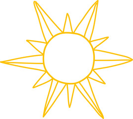 Hand drawn sun