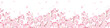 桜と散る花びらの横方向シームレスパターン。水彩イラスト。フレーム装飾。（透過背景）