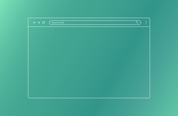 Modern browser mockup for website. Webpage user interface. Internet browser template. Website page of computer. Vector illustration.