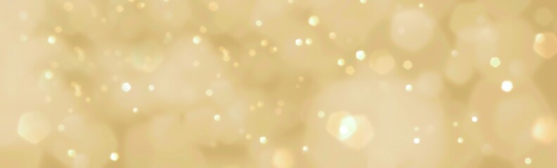 Wall Mural - festive abstract christmas bokeh background - bokeh lights beige gold - new year, anniversary, weddi