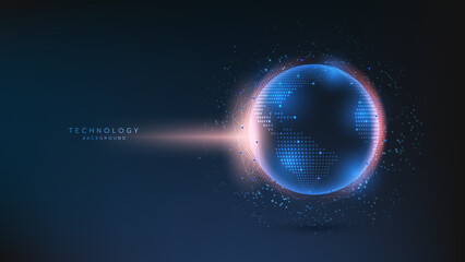 Hi-tech digital technology futuristic circuit digital. Abstract futuristic design. artificial intelligence. Modern futuristic design. Global network connection technology. vector illustration.