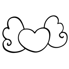 Wall Mural - cloud with hearts