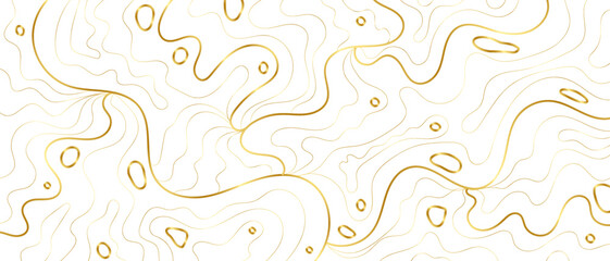  Golden wavy lines background. Abstract luxury golden wallpaper. Art deco pattern, Vip invitation background texture for print, fabric, packaging design, invite. Vintage vector illustration. 