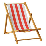 Fototapeta  - Beach chair isolated 3d render