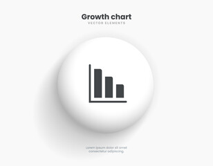 Poster - Financial analysis stats icon set. Growing graph set. Business chart with arrow. Growths chart collection. Progress bar. Bar diagram. Growth success arrow icon. Progress symbol. Chart increase.