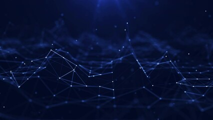 connection concept the internet network is derived from polygonal connections using dots and lines. 
