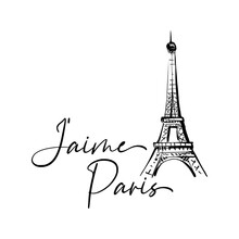 J'aime Paris Eiffel Tower Design