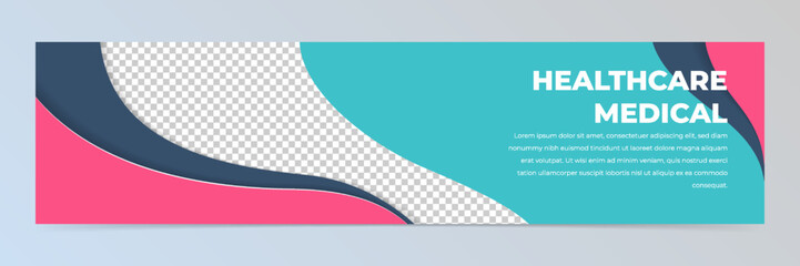Wall Mural - Modern abstract linkedin banner template	