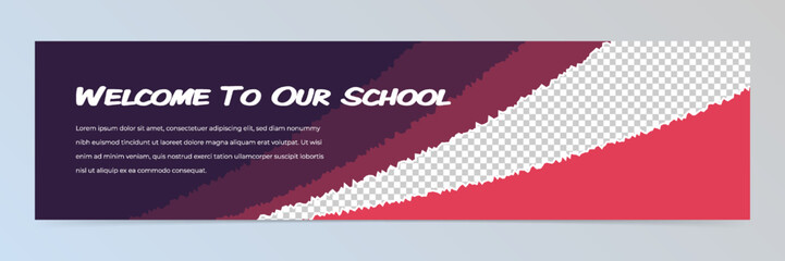 Wall Mural - Modern abstract linkedin banner template	