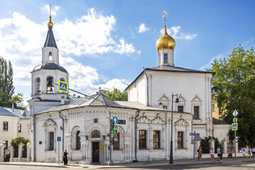 Wall Mural - Moscow, Russia - July 11, 2022 - The Church of the Assumption of the Blessed Virgin Mary in Pechatniki parish church of the Sretensky Deanery of the Moscow Diocese of the Russian Orthodox Church