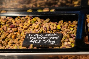 Sticker - Peeled and salted pistachio on an aluminum