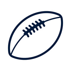 Poster - Illustration of a rugby ball outline isolated on a white background