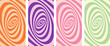 Ellipse backgrounds. Vector illustration of abstract backgrounds Nostalgia for the year 2000, Y2k style. Design template. Hypnotic pattern.