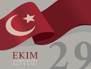 Canvas Print - Ekim Cumhuriyet Bayrami banner