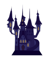 Poster - halloween creepy castle