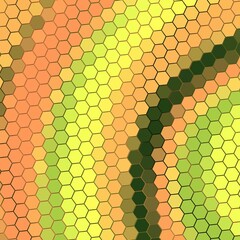 Sticker - A Geometry hexagon wall texture background multicolor honeycomb pattern wallpaper