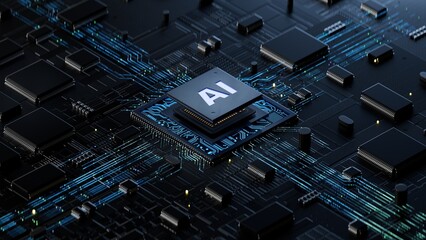 AI, Artificial Intelligence concept,3d rendering,conceptual image.