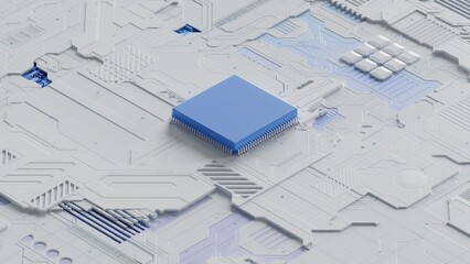 Central Computer Processors CPU concept. 3d rendering,conceptual image.3d background