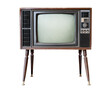 © jakkapan - Vintage television - black and white tv isolate object for design, old technology