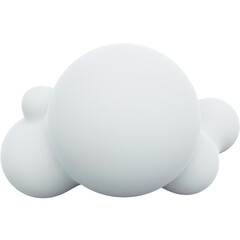 Wall Mural - PNG 3D minimal cloud