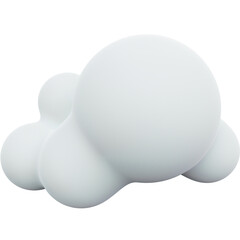 Wall Mural - PNG 3D minimal cloud