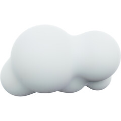 Wall Mural - PNG 3D minimal cloud
