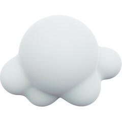 Wall Mural - PNG 3D minimal cloud