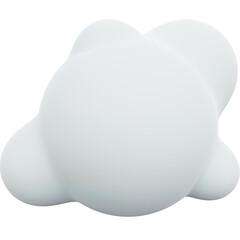 Wall Mural - PNG 3D minimal cloud