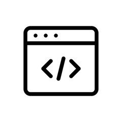 web development line icon