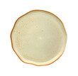 Empty porcelain, top view ceramic plate on transparent background png file