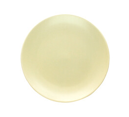 Sticker - Empty porcelain, top view ceramic plate on transparent background png file