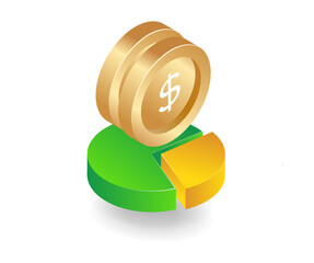 Aufkleber - Money on a pie chart