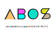 colorful typography alphabet capital letter logo design