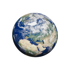 Wall Mural - 3d rendering, planet earth globe, isolated on transparent background - png format.