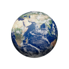 Wall Mural - 3d rendering, planet earth globe, isolated on transparent background - png format.