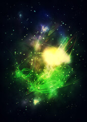 Wall Mural - fantastic clouds starry space