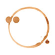 coffee stain on transparent background - PNG format.
