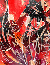 Flame Flower Digital Art Illustration