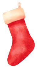 Christmas Socks Illustration Watercolor Styles