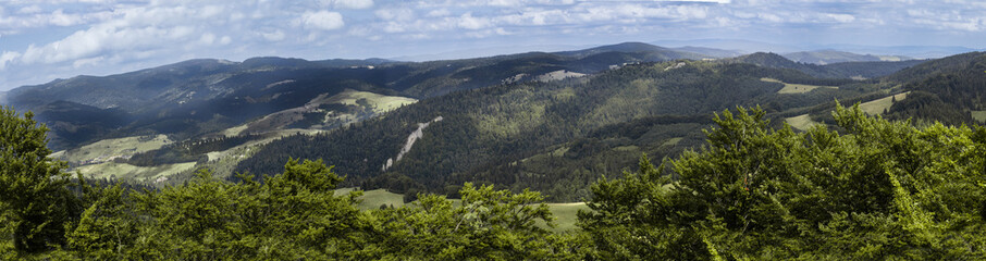 Fototapeta polska, szczawnica, piękne cudowne góry pieniny, krajobrazy i widoki na skały lasy, góry, doliny. 