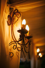 Old Classic Antique Wall Lamp. Old Vintage Wall Lamp. Soft Focus