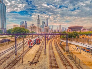 Downtown Chicago on a summer day