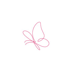 Wall Mural - Butterfly line art image